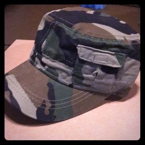 Cadet style camo baseball cap